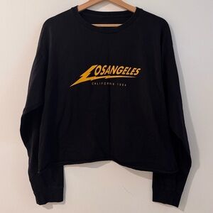 Brandy Melville Los Angeles Cropped Crewneck Sweatshirt